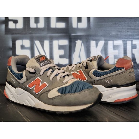 2015 New Balance 999 Grey/Orange Running Shoes ML999 Men 8 - Picture 2 of 6